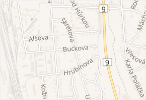 Buckova v obci Česká Lípa - mapa ulice