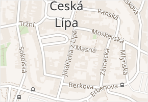 Česká Lípa v obci Česká Lípa - mapa části obce