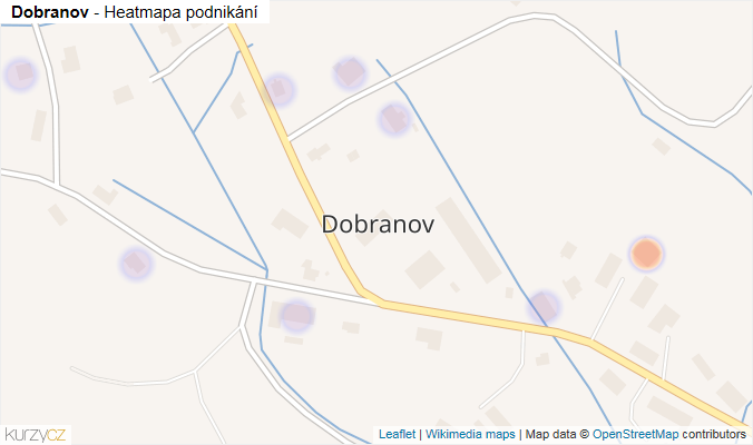 Mapa Dobranov - Firmy v části obce.