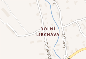 Dolní Libchava v obci Česká Lípa - mapa části obce
