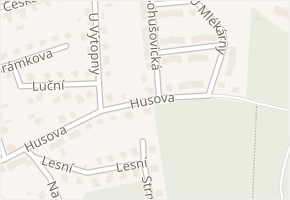 Husova v obci Česká Lípa - mapa ulice