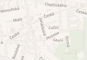 Janáčkova v obci Česká Lípa - mapa ulice