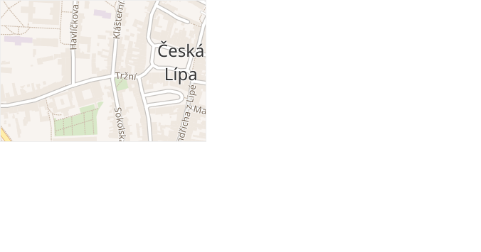 Jeřábkovo náměstí v obci Česká Lípa - mapa ulice