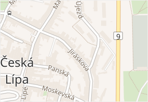 Jiráskova v obci Česká Lípa - mapa ulice