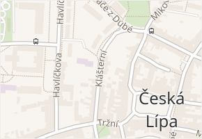 Klášterní v obci Česká Lípa - mapa ulice