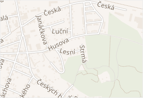 Lesní v obci Česká Lípa - mapa ulice