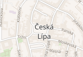 Liberecká v obci Česká Lípa - mapa ulice