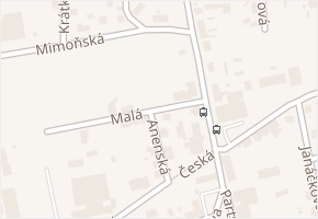 Malá v obci Česká Lípa - mapa ulice