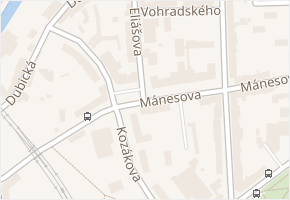 Mánesova v obci Česká Lípa - mapa ulice
