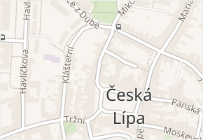 Mikulášská v obci Česká Lípa - mapa ulice