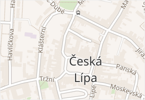 náměstí T. G. Masaryka v obci Česká Lípa - mapa ulice
