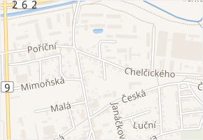 Nová v obci Česká Lípa - mapa ulice