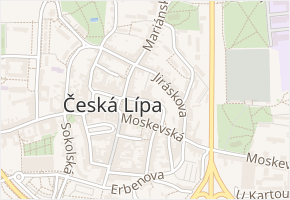 Panská v obci Česká Lípa - mapa ulice