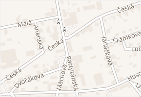 Partyzánská v obci Česká Lípa - mapa ulice