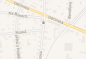 Ruská v obci Česká Lípa - mapa ulice