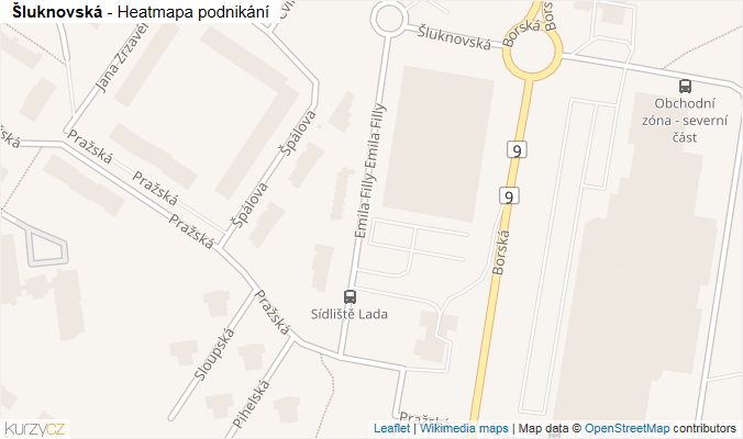 Mapa Šluknovská - Firmy v ulici.
