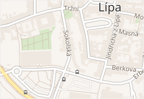 Sokolská v obci Česká Lípa - mapa ulice