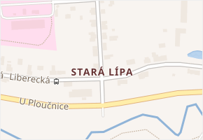 Stará Lípa v obci Česká Lípa - mapa části obce
