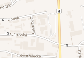 Svárovská v obci Česká Lípa - mapa ulice