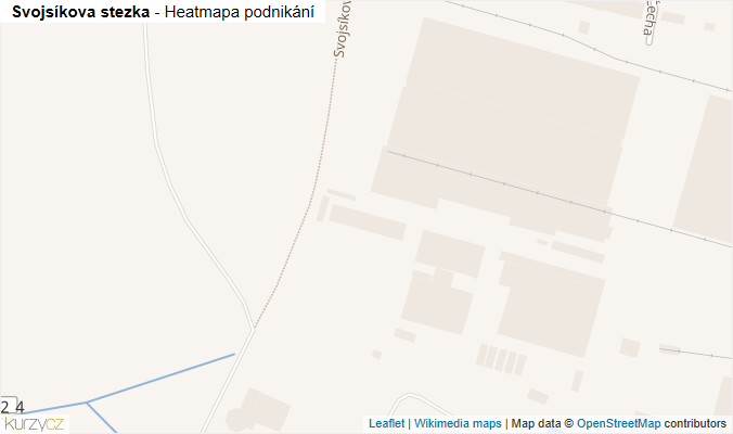 Mapa Svojsíkova stezka - Firmy v ulici.