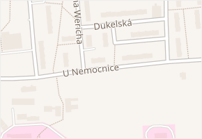 U Nemocnice v obci Česká Lípa - mapa ulice