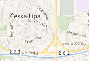 U Synagogy v obci Česká Lípa - mapa ulice