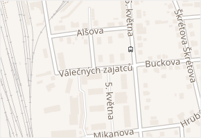 Válečných zajatců v obci Česká Lípa - mapa ulice