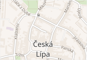 Vězeňská v obci Česká Lípa - mapa ulice