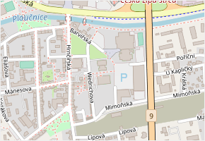 Wedrichova v obci Česká Lípa - mapa ulice