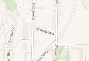 Wolkerova v obci Česká Lípa - mapa ulice