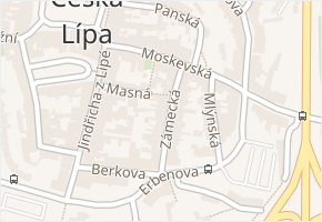 Zámecká v obci Česká Lípa - mapa ulice