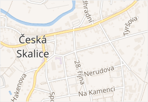 Lidická v obci Česká Skalice - mapa ulice