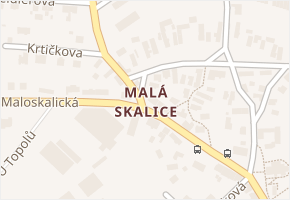 Malá Skalice v obci Česká Skalice - mapa části obce