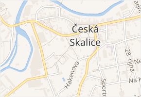 Na podměstí v obci Česká Skalice - mapa ulice