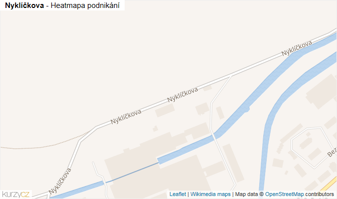 Mapa Nyklíčkova - Firmy v ulici.
