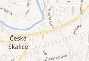 Podhradní v obci Česká Skalice - mapa ulice