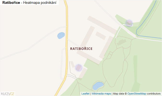 Mapa Ratibořice - Firmy v části obce.