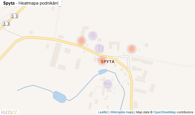 Mapa Spyta - Firmy v části obce.