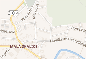 Wolkerova v obci Česká Skalice - mapa ulice