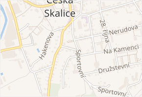 Žižkova v obci Česká Skalice - mapa ulice
