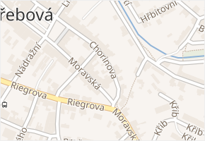 Chorinova v obci Česká Třebová - mapa ulice