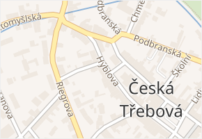 Hýblova v obci Česká Třebová - mapa ulice