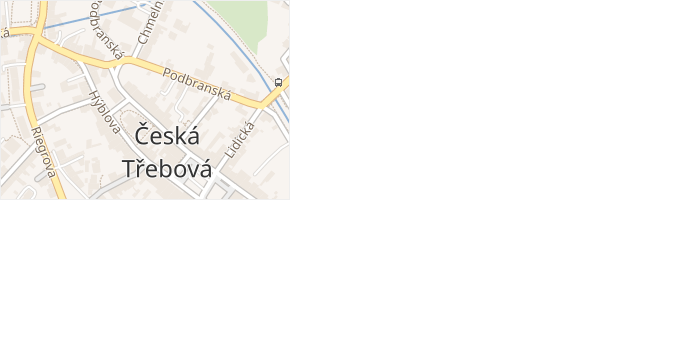 Klácelova v obci Česká Třebová - mapa ulice