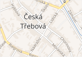 Náměstí Jana Pernera v obci Česká Třebová - mapa ulice