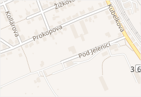 Pod Jelenicí v obci Česká Třebová - mapa ulice