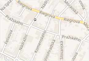 Pražského v obci Česká Třebová - mapa ulice
