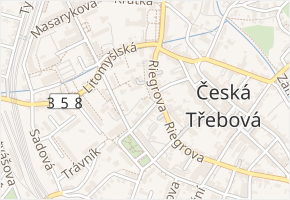 Smetanova v obci Česká Třebová - mapa ulice