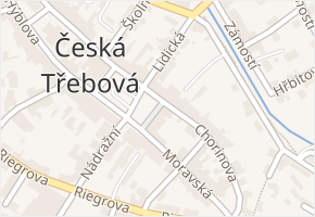 Staré náměstí v obci Česká Třebová - mapa ulice