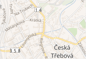 Tyršovo náměstí v obci Česká Třebová - mapa ulice
