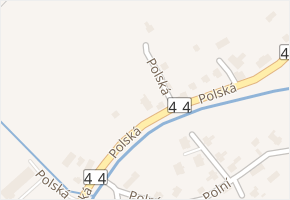 Polská v obci Česká Ves - mapa ulice